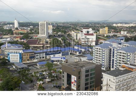 Alor Setar, Malaysia , 9 January 2018: Aerial View Cityscapes Of Alor Setar Town Located At Northern