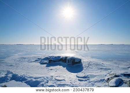 Frosty February Day At The Hankoeninsula. Finland