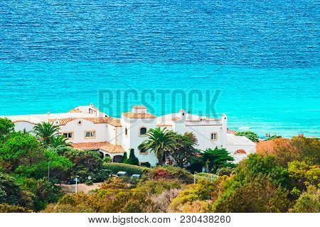 Houses At The Mediterranian Sea In Capo Testa, Santa Teresa Gallura, Sardinia, Italy