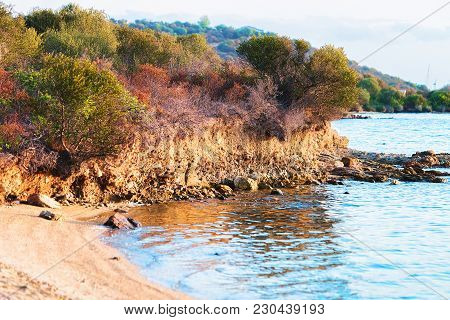 Portisco Beach On Costa Smeralda At Mediterranean Sea, Sardinia, Italy