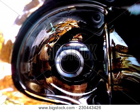 The Strange And Abstract Black Oil Mirror