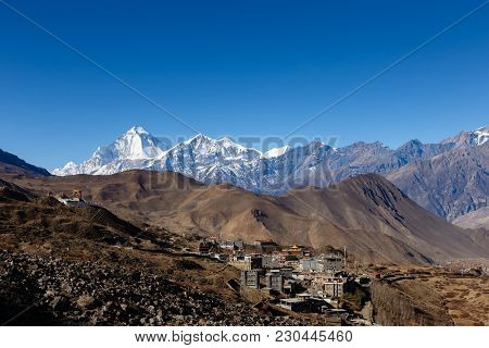 View On The Ranipauwa Village Near Muktinath In Lower Mustang, Nepal.