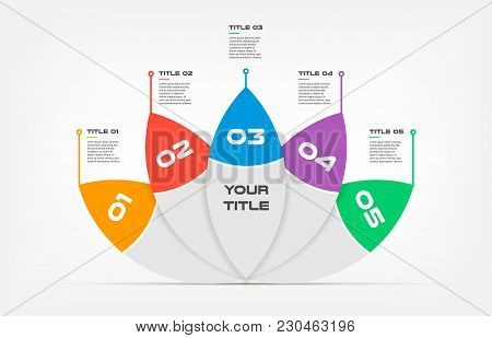 Ova-lotus Text Infographic Templates For Business Vector Illustration, Can Illustrate A Strategy, Wo