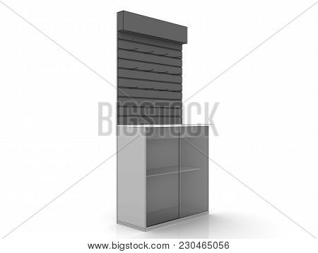 Showcase For Goods In The Store 3d Rendering