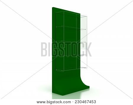 Showcase For Goods In The Store 3d Rendering