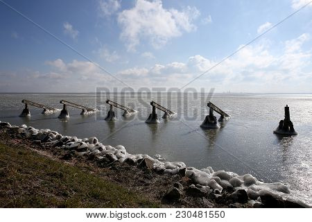 Icebreakers Of The Village Of Marken In Winter