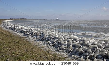 The Island Of Marken In Winter With Ice Sculptures