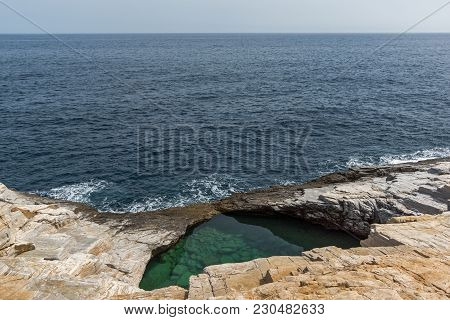 Giola Natural Pool In Thassos Island, East Macedonia And Thrace, Greece