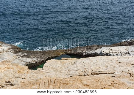 Giola Natural Pool In Thassos Island, East Macedonia And Thrace, Greece