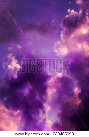 Pink And Purple Textured Premade Sky Background.