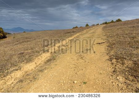 Autumn Panoramic View Of Cherna Gora Mountain, Pernik Region, Bulgaria
