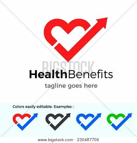 Health Benefits Logo. Good Health Vector Design Concept