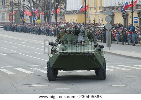 Saint Petersburg, Russia - May 09, 2017: Btr-82a On The Parade In Honor Of The Victory Day