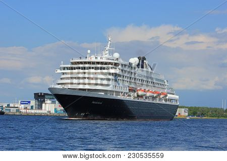 Velsen, The Netherlands - May, 20th 2017: Ms Prinsendam, Sailing From Passenger Terminal Amsterdam T
