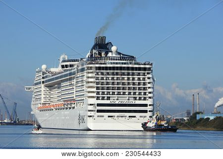 Velsen, The Netherlands - September 23rd, 2017: Msc Preziosa, A Cruise Ship Owned And Operated By Ms