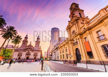 Plaza De Armas In Santiago De Chile, Chile
