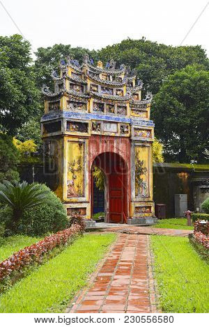 The Gate To The To Mieu And Hung To Mieu Complex In The Imperial City, Hue, Vietnam