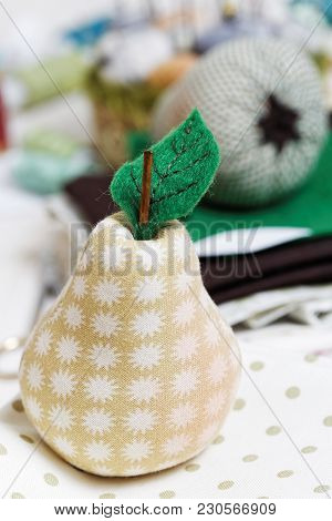 Homemade Soft Toy - Pear From Cloth.