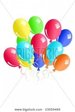 Illustration of ballons isolated on white