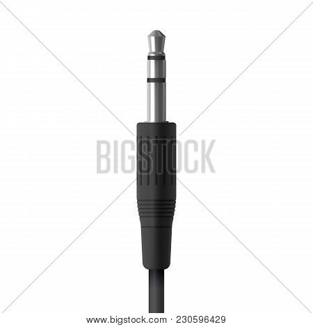 Realistic Audio Jack Connector. Isolated Vector Illustration