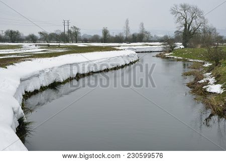 River Yeo In Snow, Congresbury, Somerset
March 2018