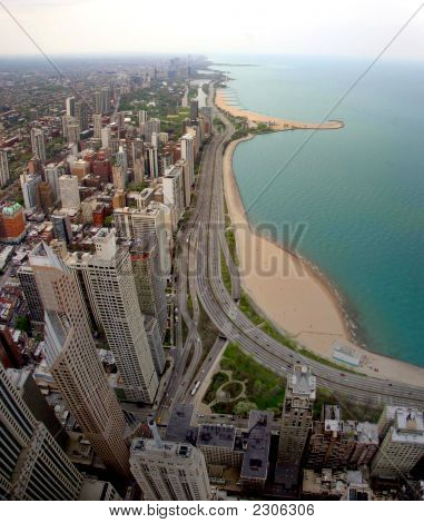 Waterfront de Chicago para o norte