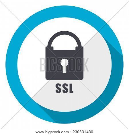 Csl blue flat design web icon