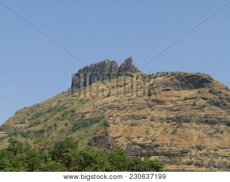 Breathtaking Landscape Of The Desert Rock Formations In The Southern Israel Desert.