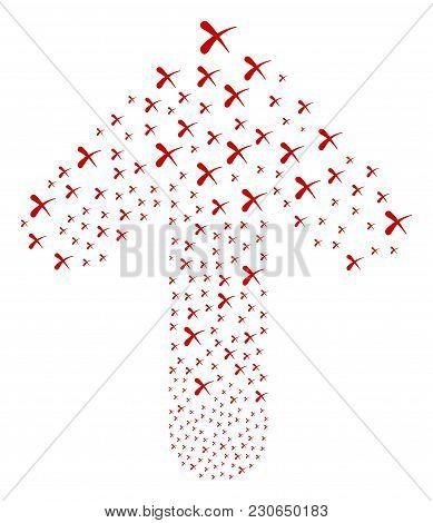 Erase Illustration Organized In The Figure Of Forward Direct Arrow. Ahead Directed Arrow Shape Creat