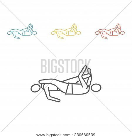 Jujutsu Athlete Line Icon. Vector Signs For Web Graphics
