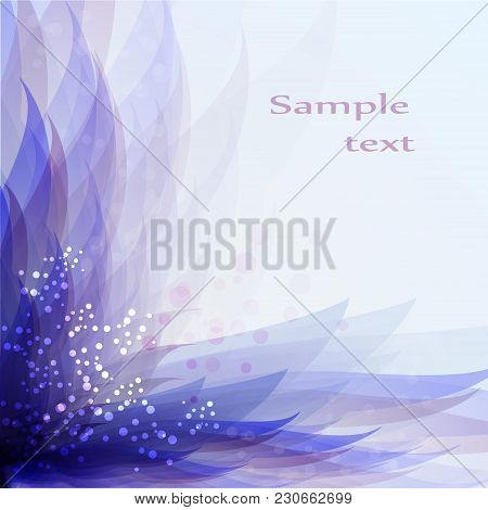 Abstract Blue Floral Background. Vector Illustration, Vector Card