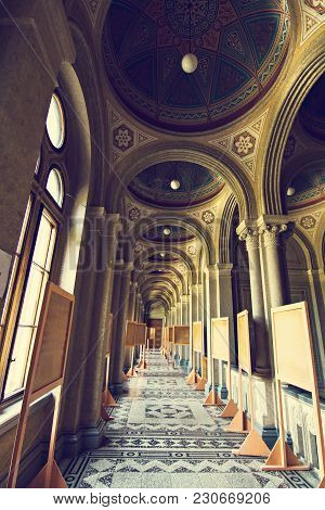 Chernivtsi, Ukraine - August , 2017. Internal Halls In Beautiful Historical Building Of Chernivtsi N