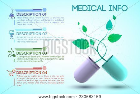 Medicine And Treatment Information Poster With Prescription And Healthcare Symbols Realistic Vector 