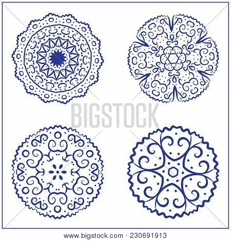 Vector Set Of Sacred Geometry Symbols. Elements For Abstract, Mystical, Religious Projects.