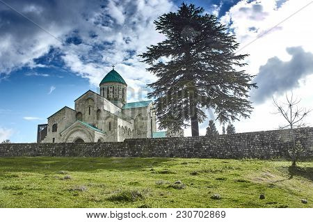 Church, Located Racha Region Of Georgia, Lower Svaneti Mountains. Europe. Travels Nature