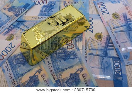 Gold Bars Isolated On White Financial Concept