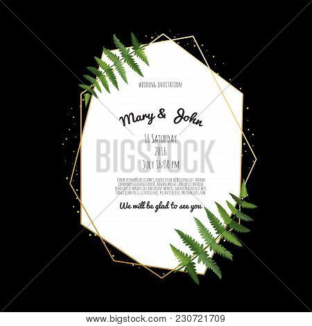 Floral Wreath With Green Eucalyptus Leaves. Frame Border With Copy Space. Eps10