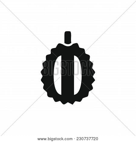 Jackfruit Icon In Black Silhouette Style. Vector Illustration With Jackfruit Isolated On White Backg