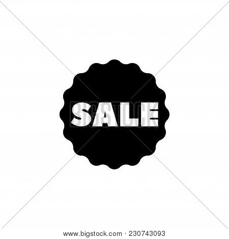 Sale Label. Flat Vector Icon. Simple Black Symbol On White Background