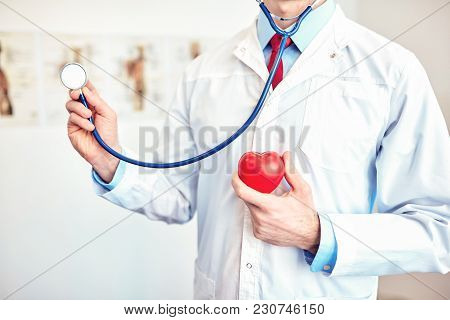 Close-up Of A Doctor In Front Of A Bright Background