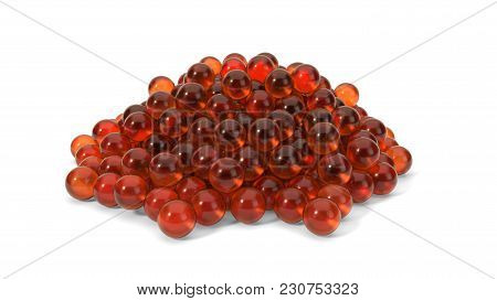 Cavier, Fish Egg Illustration, Isolated On White. 3d Render