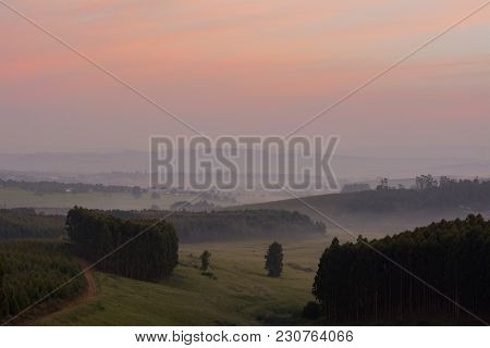 Gorgeous Misty Sunrise Over The Kzn Midands