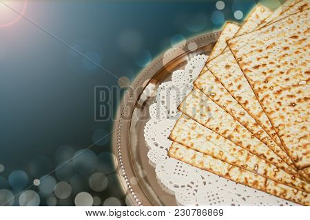 Spring Jewish Holiday Of Passover And Its Attributes, Unleavened Bread - Matzo