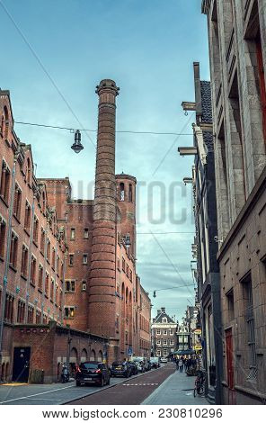Netherlands, Amsterdam - 06 January 2018: Old City Of Amsterdam