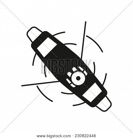 Boat Silhouette Icon. Thailand Boat Vector Illustration Isolated On White Background. Element Thaila