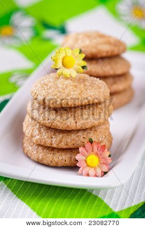 Perník cookie na bílé plotně