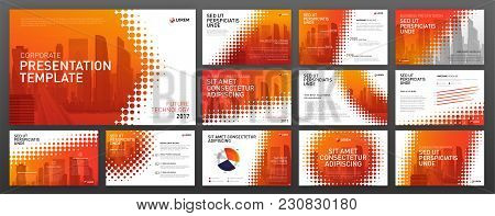 Business Presentation Templates Set. Use For Presentation Background, Brochure Design, Website Slide