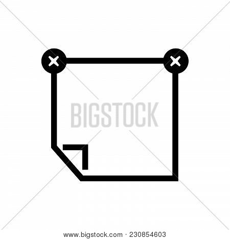 Stick Note Vector Icon On White Background. Stick Note Modern Icon For Graphic And Web Design. Stick