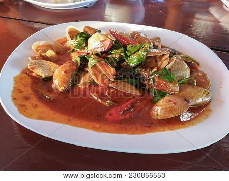 Stir Fried Cramb With Curry. Thailand Food.