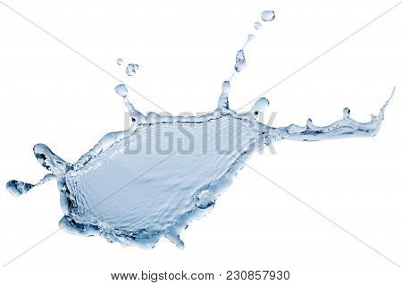 Abstract Water Splash Isolated On White Background